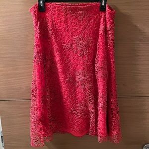 Alexis red strapless dress